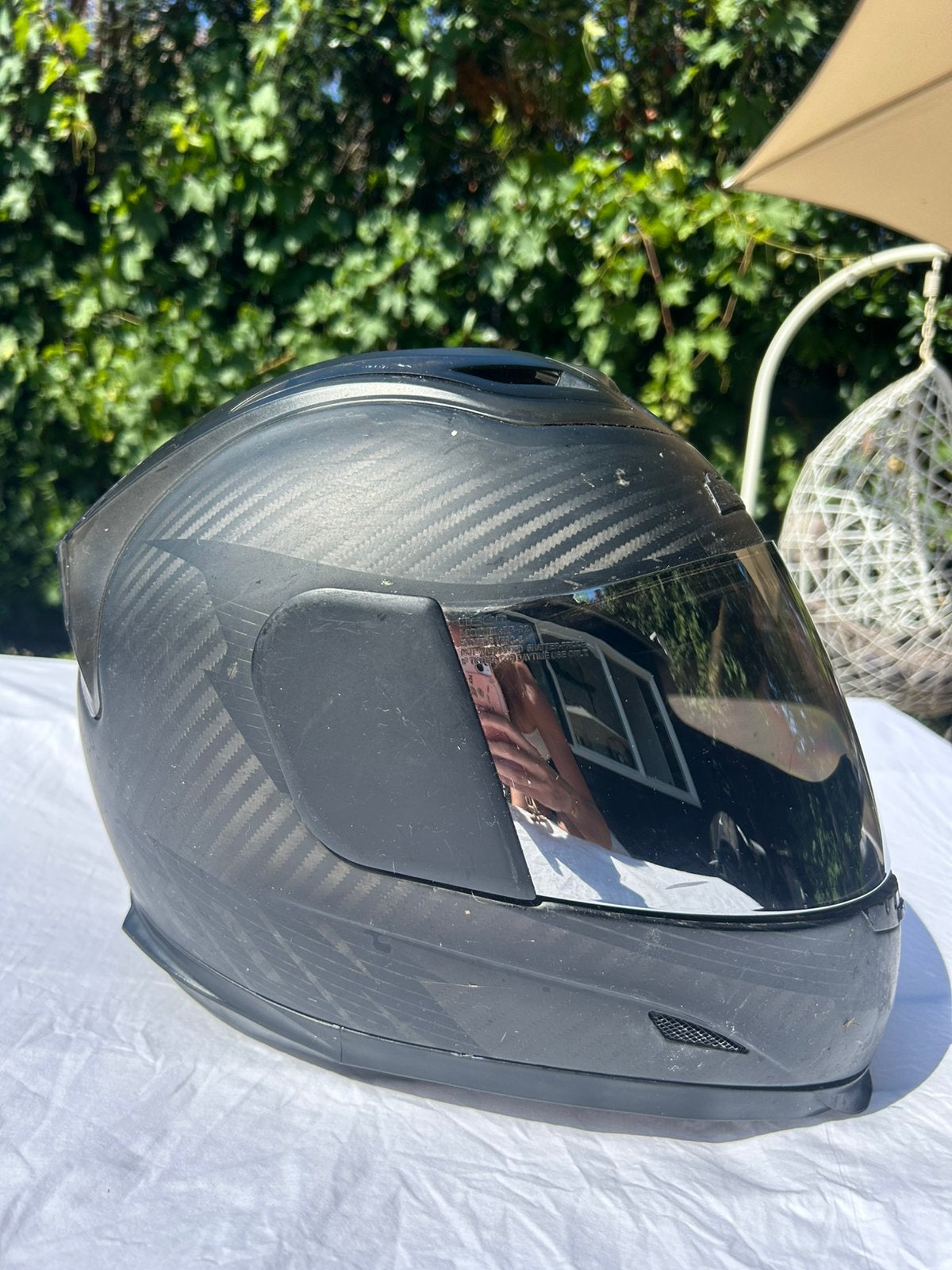 Icon carbon helm maat M, M, Integraalhelm, Tweedehands, Ophalen