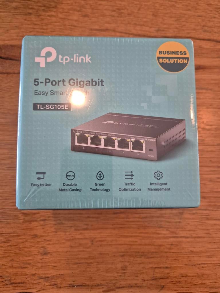 TP-Link 5-Poort Gigabit Easy Smart Switch TL-SG105E, Computers en Software, Netwerk switches, Nieuw, Ophalen of Verzenden