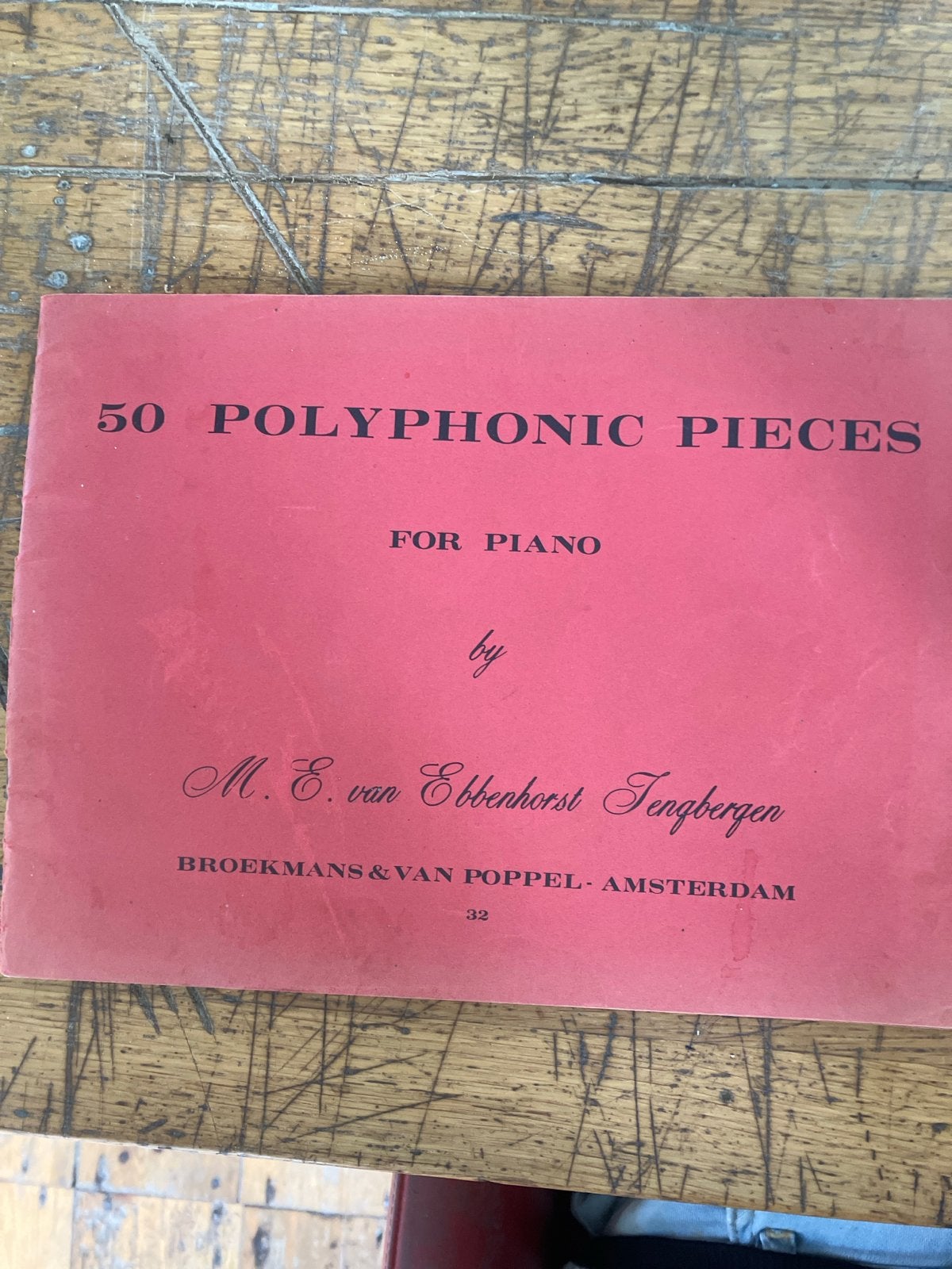50 Polyphonic Pieces voor Piano - M.E. van Ebbenhorst Tengbe, Gebruikt, Klassiek, Ophalen of Verzenden, Artiest of Componist