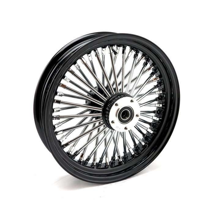 Fat spokes achterwiel zwart chroom 3.50 x 16, Motoren, Onderdelen | Harley-Davidson, Ophalen, Petroleumhavenweg 26, Info@taco-motos.com