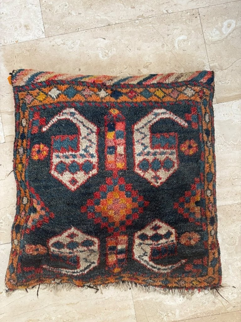 kilim-stijl kamelenzak 60×60 — bieden vanaf €15, Huis en Inrichting, Gebruikt, Meerkleurig, Vierkant, Ophalen of Verzenden