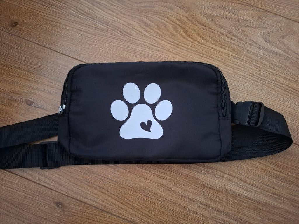 NIEUWE Zwarte Heuptas met Hondenpoot en Hartje, Ophalen of Verzenden, Nieuw