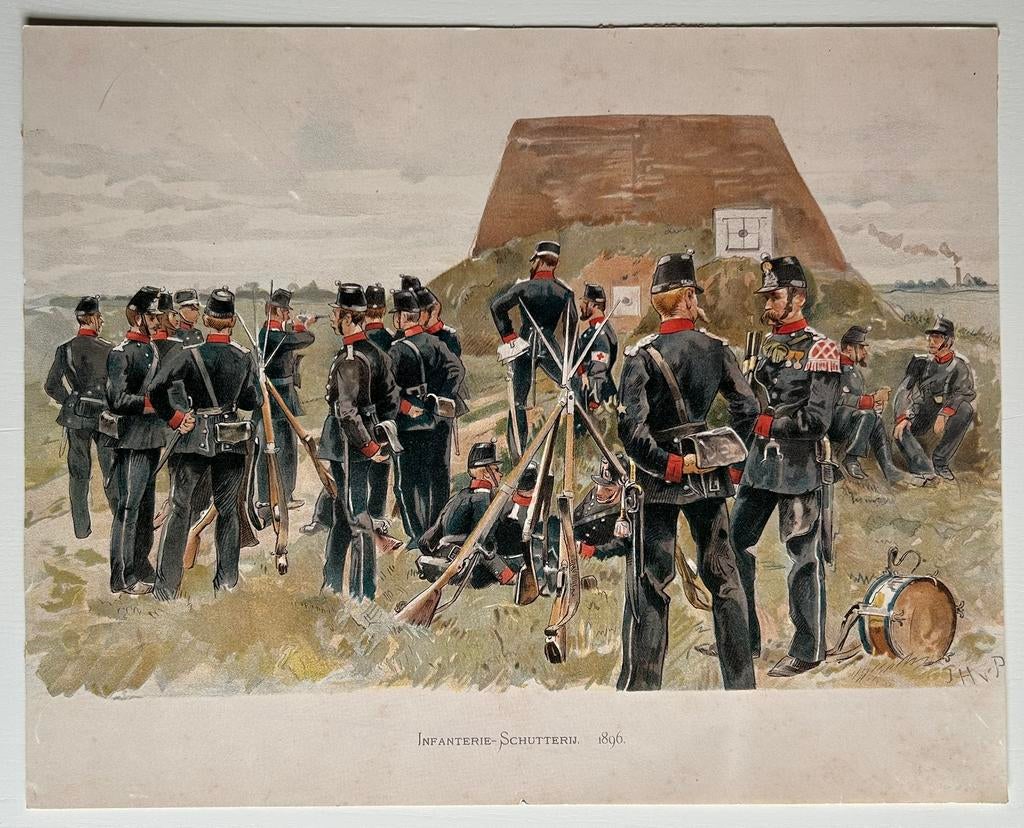 Infanterie-Schutterij 1896, Verzamelen, Militaria | Algemeen, Ophalen of Verzenden, Landmacht, Nederland, Kunstobject