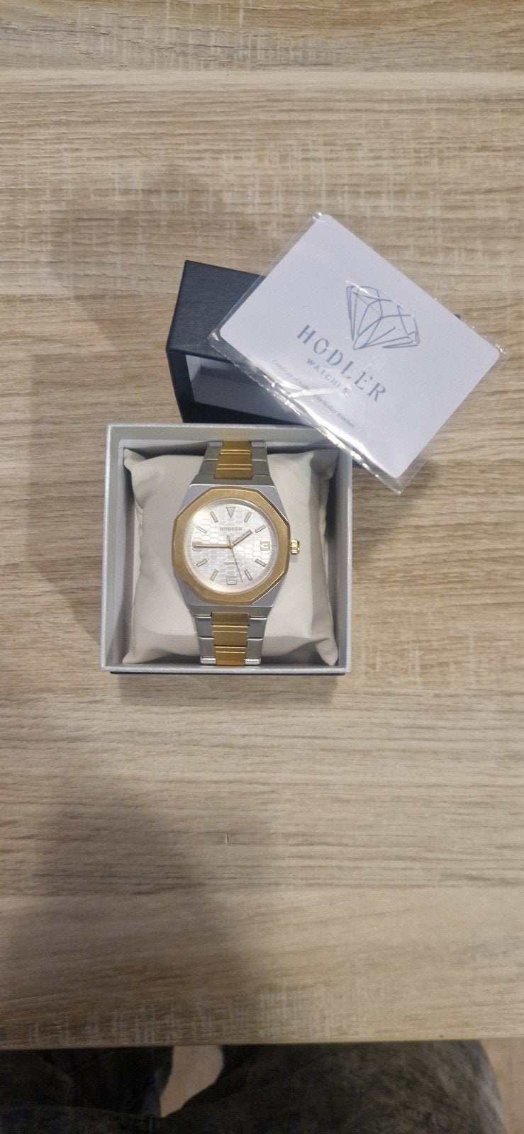 Hodler Zernez-Gold Silver Horloge - Nieuw in doos, Polshorloge, Nieuw, Ophalen, Overige merken