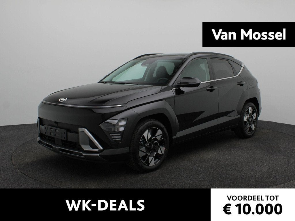 Hyundai Kona 1.6 GDI HEV Premium Sky | Panoramadak | Stoelve, Auto's, Hyundai, 137 pk, Euro 6, Met garantie (alle), Zwart