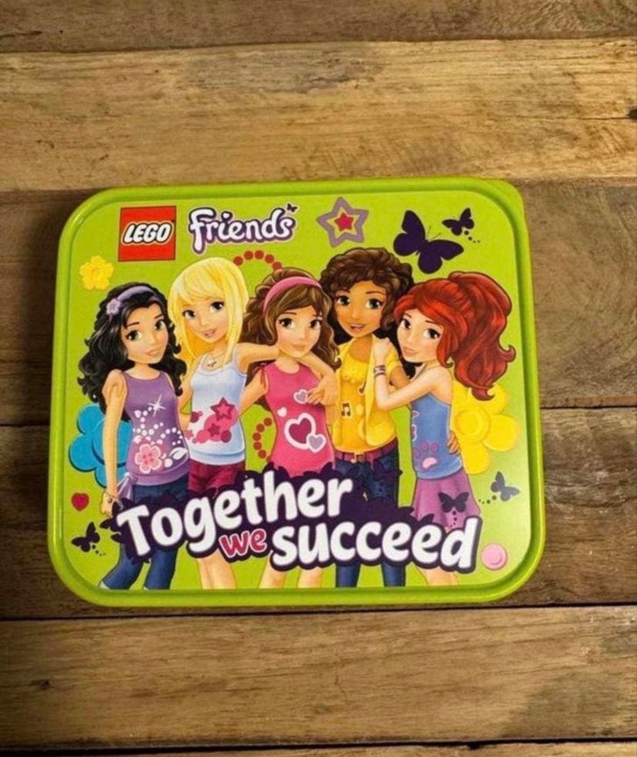 Lego Friends Broodtrommel GROEN  - Together We Succeed, Ophalen of Verzenden, Nieuw, Overige merken