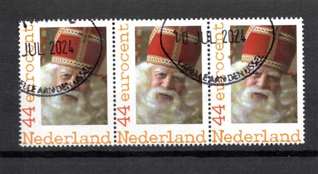 gestempelde zegels. Sinterklaas uit velletje. Persoonlijke, Ophalen of Verzenden, Na 1940, Gestempeld