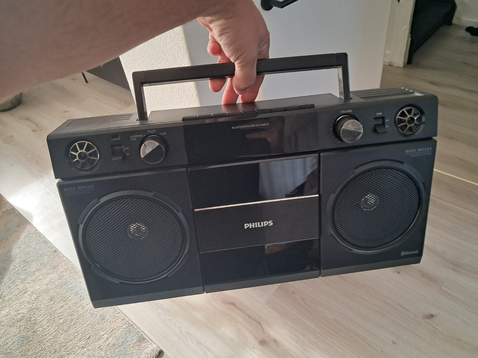 philips boombox bass reflex, Ophalen of Verzenden, Gebruikt, Overige typen