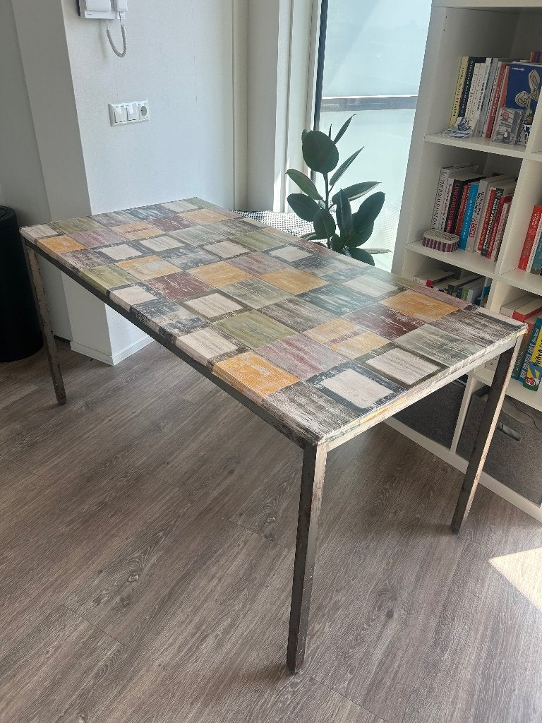 Tafel, Huis en Inrichting, Tafels | Eettafels, Ophalen, Gebruikt, 100 tot 150 cm, 50 tot 100 cm