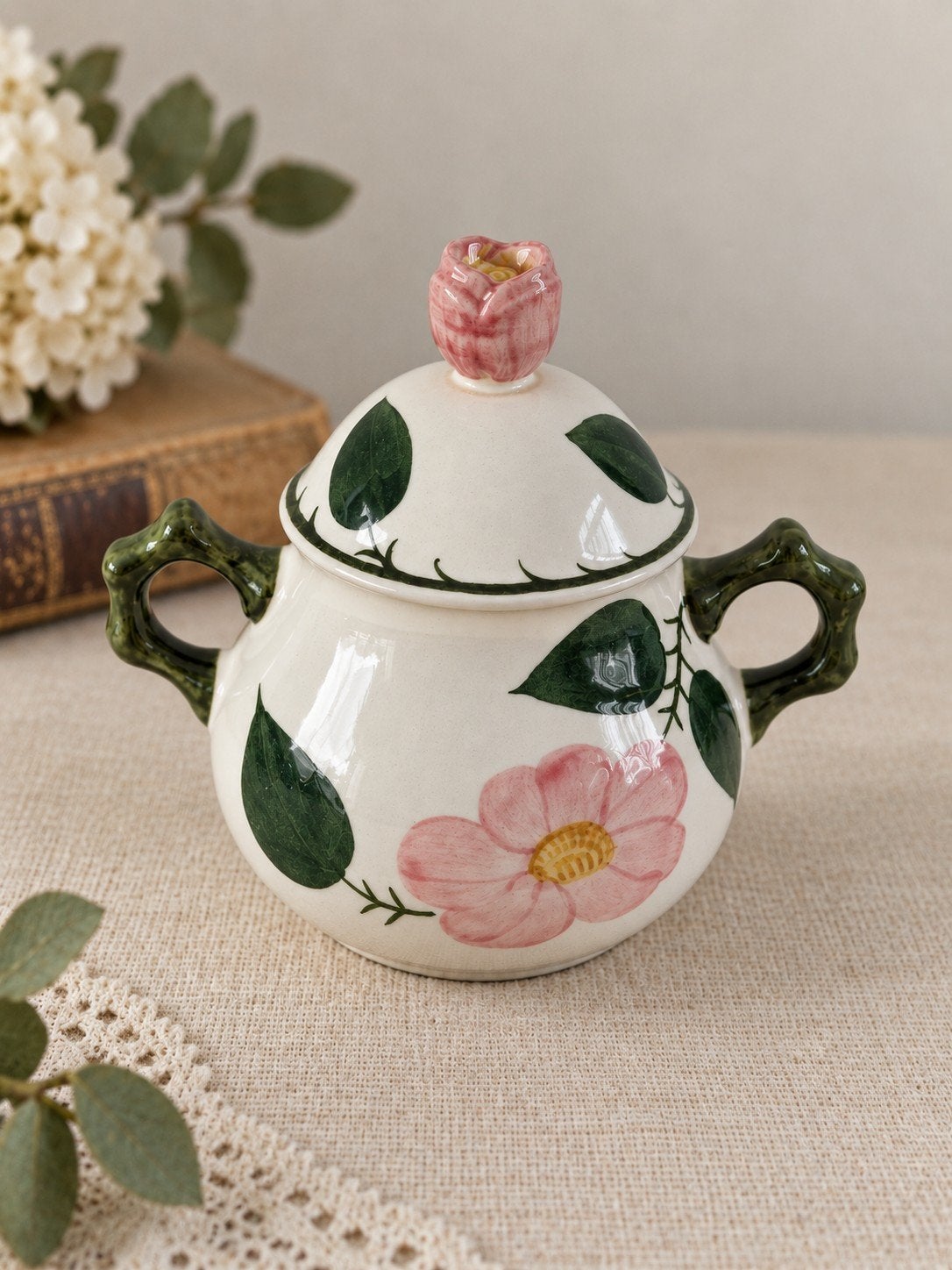 Villeroy & Boch Wild-Rose – vintage suikerpot met deksel, W., Ophalen of Verzenden