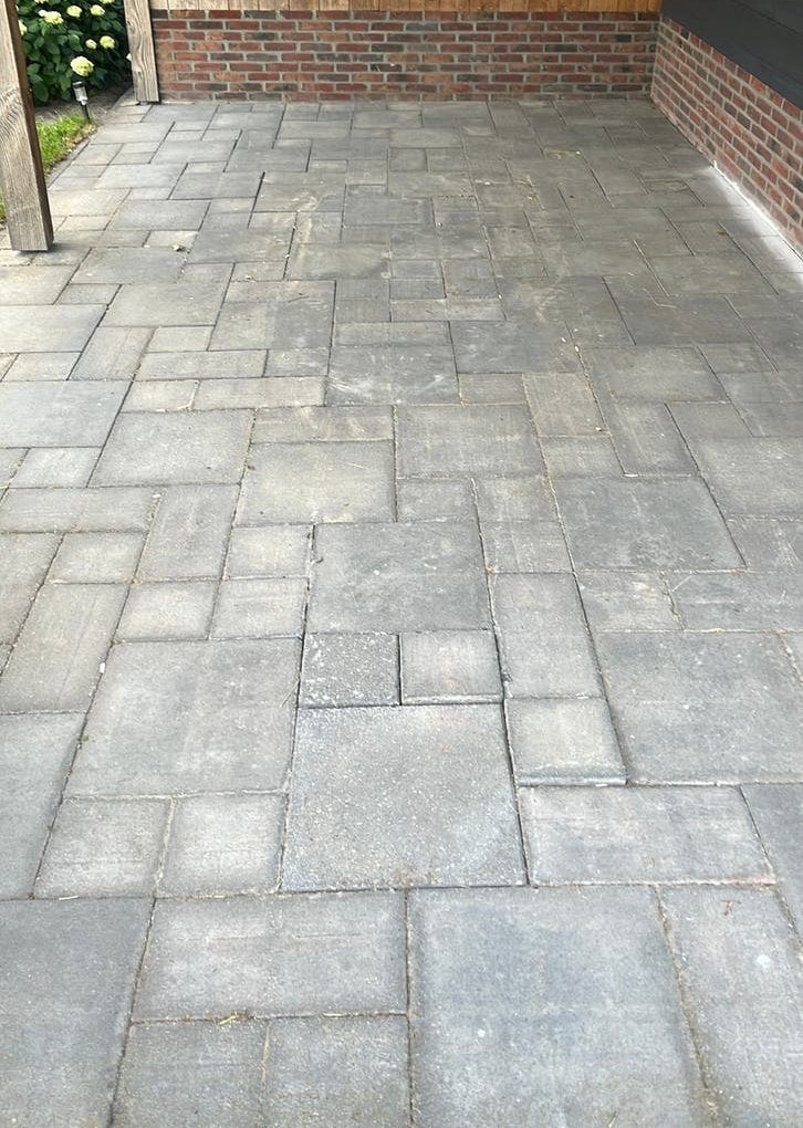 Terras tegels 21m2, Tuin en Terras, Ophalen, Gebruikt, Beton, Terrastegels