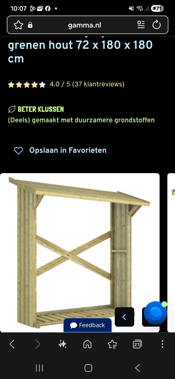 Hout rek, Ophalen of Verzenden, Zo goed als nieuw