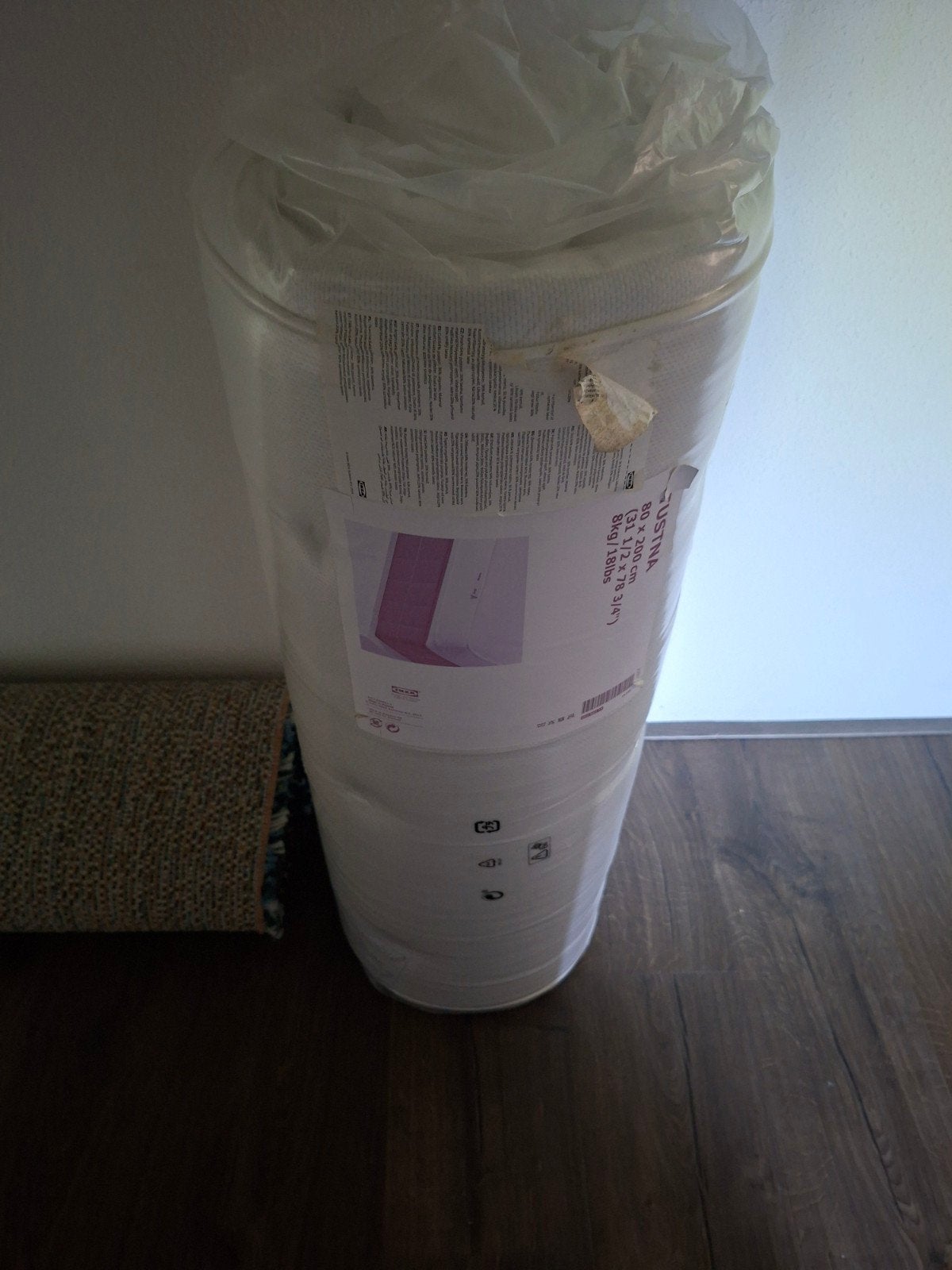 IKEA Matrastopper GUSTNA 80x200 cm, Huis en Inrichting, Slaapkamer | Matrassen en Bedbodems, Ophalen, Eenpersoons, Nieuw, 80 cm