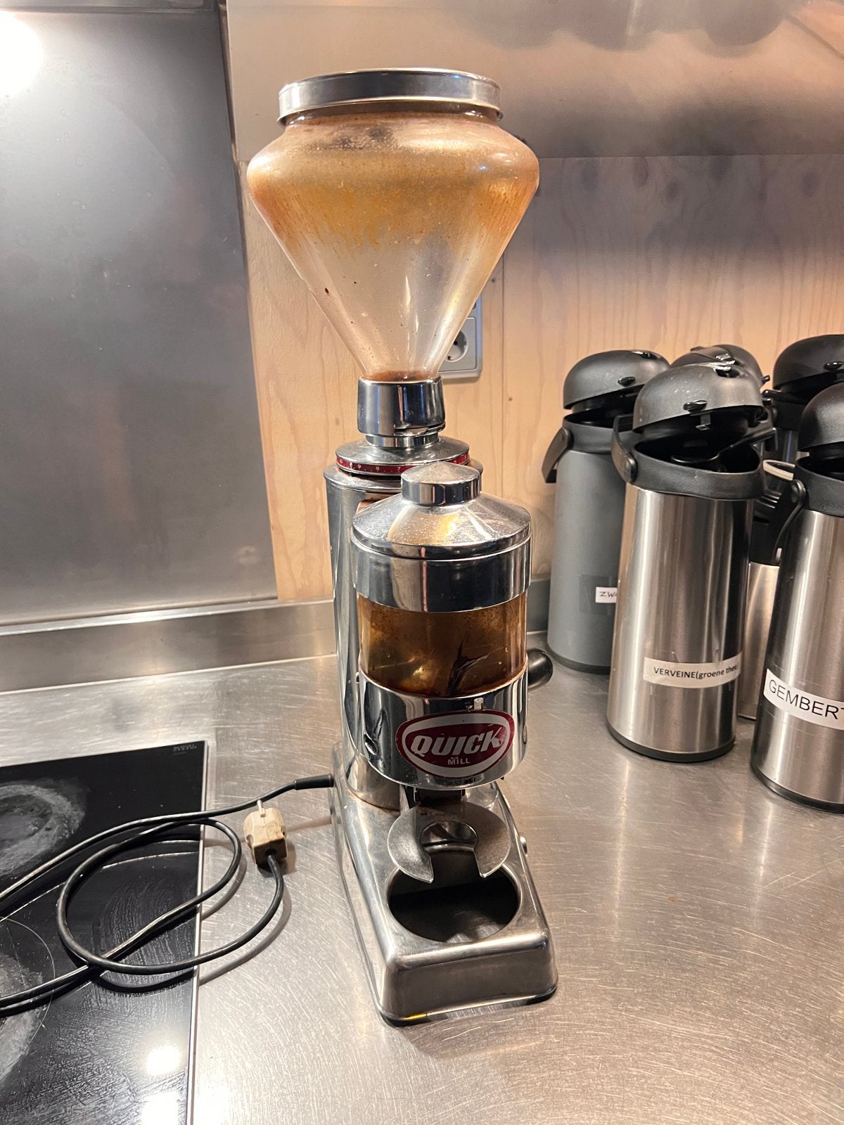 Quick Mill koffiemolen - vintage, Ophalen, Gebruikt, Overige modellen, 10 kopjes of meer