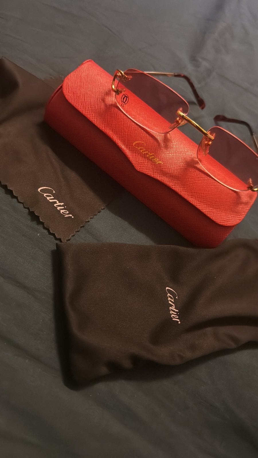 Cartier Zonnebril met Luxe Koffer - Ophalen of verzenden, Sieraden, Tassen en Uiterlijk, Zonnebrillen en Brillen | Heren, Ophalen of Verzenden