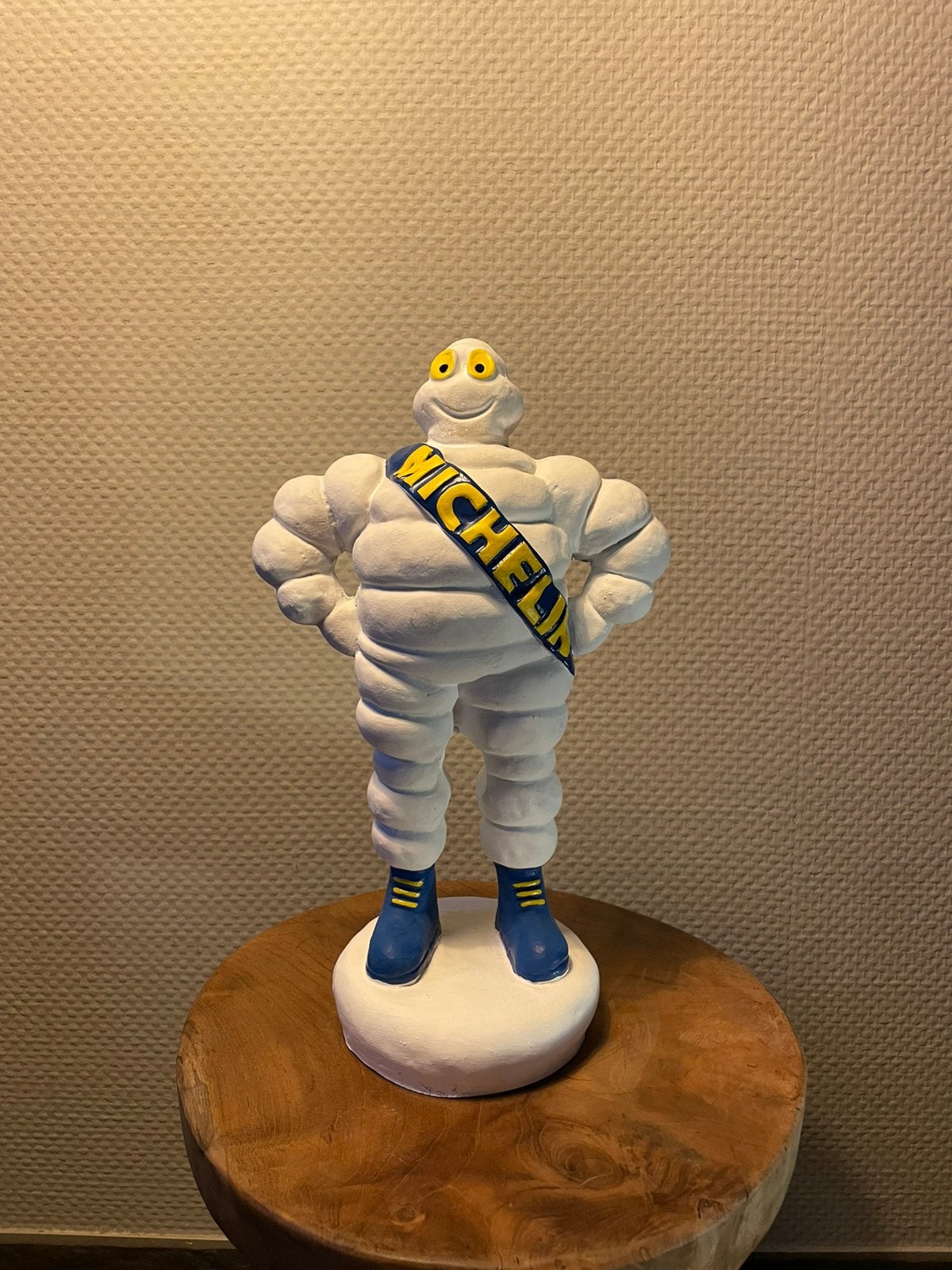 Vintage Michelin Man beeld groot 35 cm Bibendum Figure., Ophalen, Overige onderwerpen, Gips, 20 - 50 cm