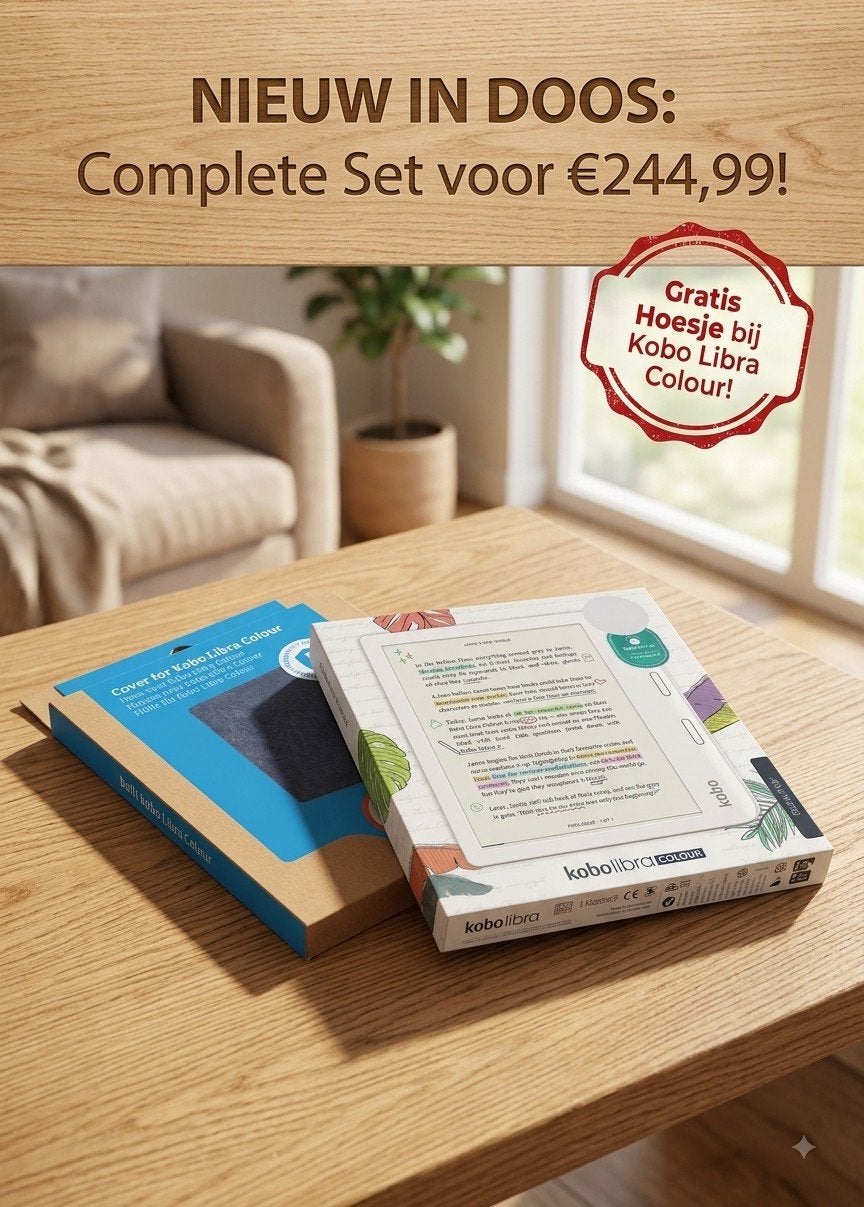 NIEUW IN DOOS: Kobo Libra Colour + GRATIS Bluebuilt Hoesje, Computers en Software, E-readers, Bluetooth, Ophalen of Verzenden