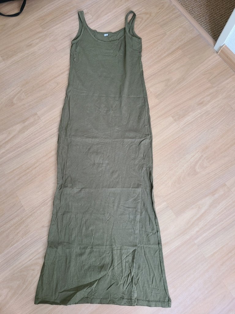 Groene lange jurk, maat S, Nieuw, Ophalen of Verzenden, Maat 36 (S), Onder de knie