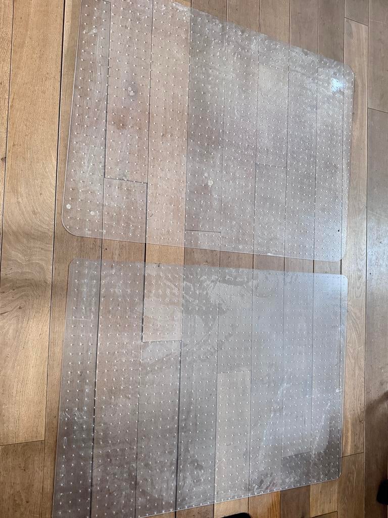 Vloerplaat beaxhermplaat tapijt bureau 2x, Ophalen of Verzenden, Zo goed als nieuw, 15 m² of meer, Folie