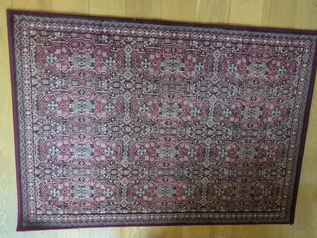 MOMENI BELMONT Collection Tapijt - Rood/Beige, Ophalen, 100 tot 150 cm, Klassiek, Traditioneel, Zo goed als nieuw
