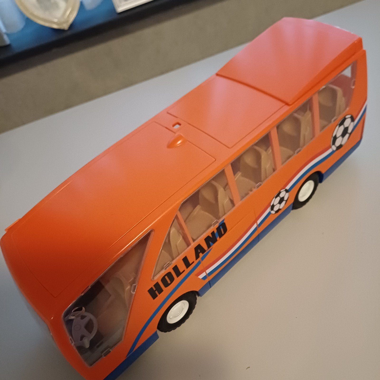 Playmobil Holland Bus - Oranje, Kinderen en Baby's, Ophalen, Gebruikt, Complete set, Voertuig