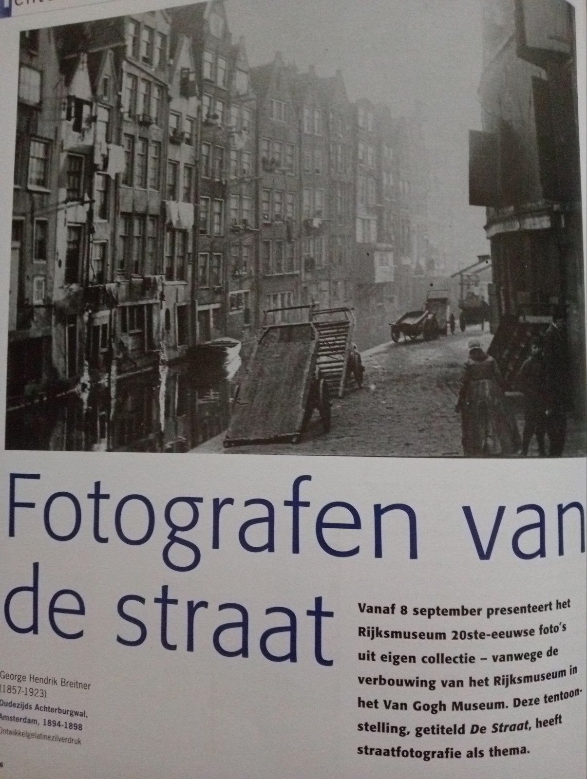 Rijksmuseum Kunstkrant - sept-okt 2006, Nr. 5, Ophalen of Verzenden, Gelezen, Overige typen