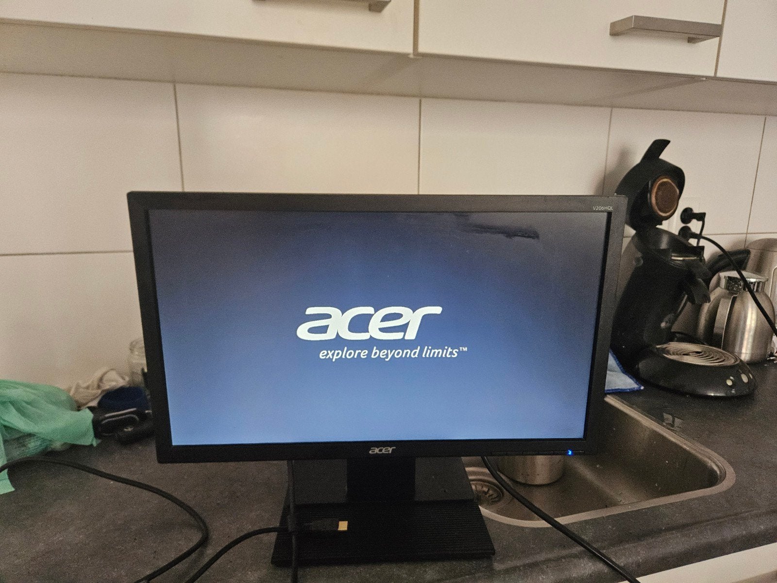 Acer V206HQL 20 inch monitor, HDMI, Full HD, Ophalen of Verzenden, Zo goed als nieuw