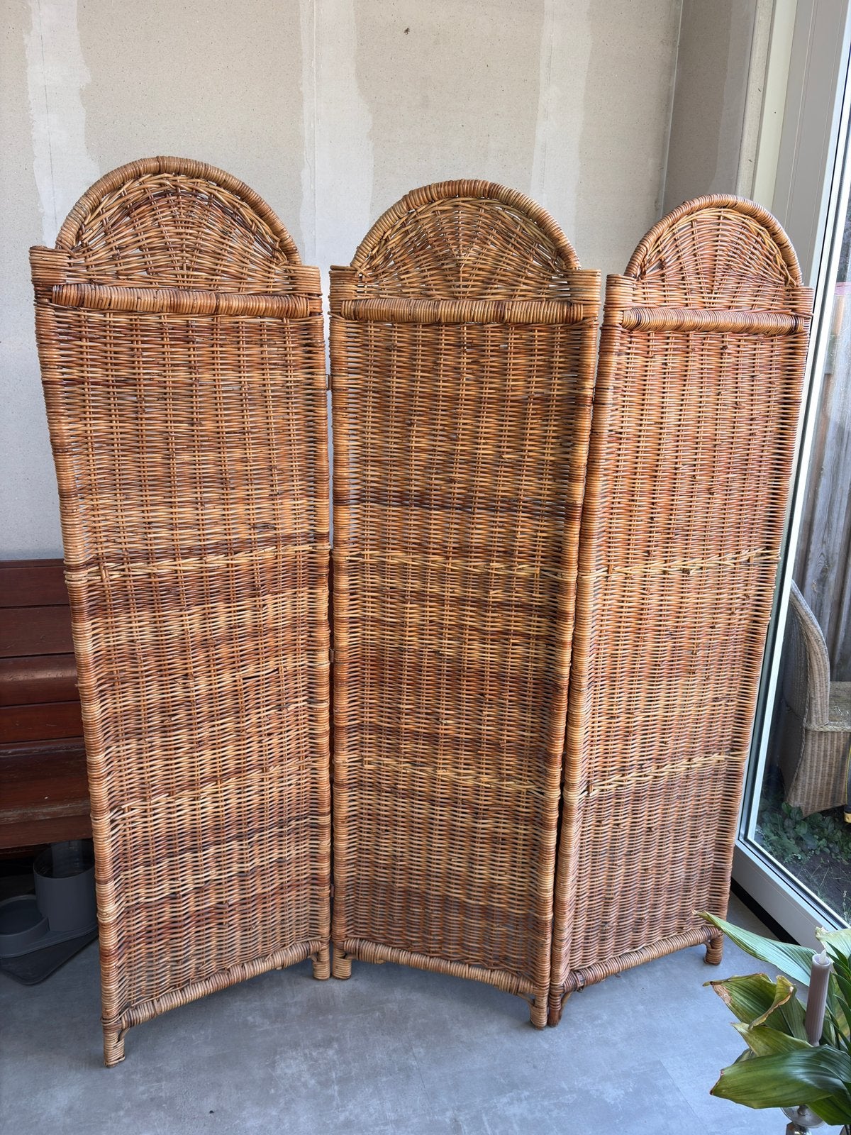 Rotan kamerscherm / roomdivider – 175 x 155 cm, Huis en Inrichting, Ophalen, Gebruikt