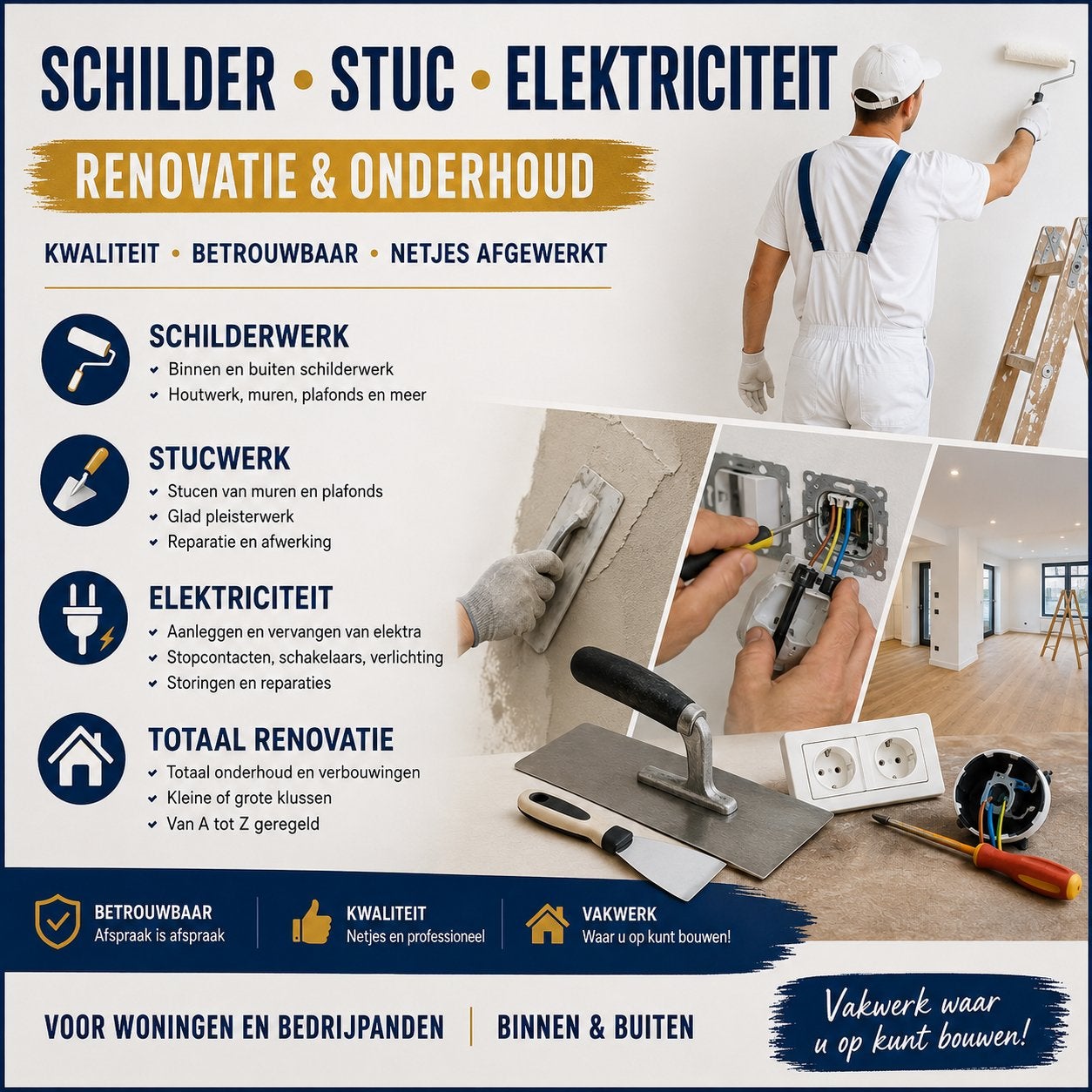 Schilder-, Stuc- en Elektrawerk, Ophalen of Verzenden, Zo goed als nieuw, Overige typen
