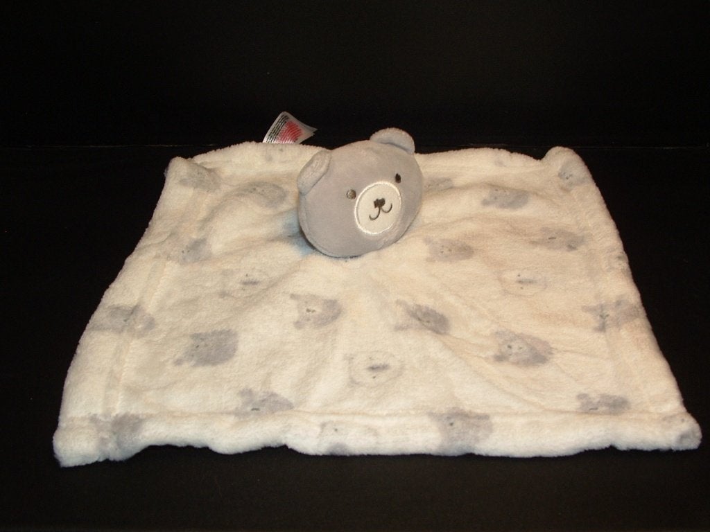 PRIMARK BABY BEER KNUFFELDOEK VELOURS WIT MET GRIJZE, Verzenden, Nieuw, Overige typen