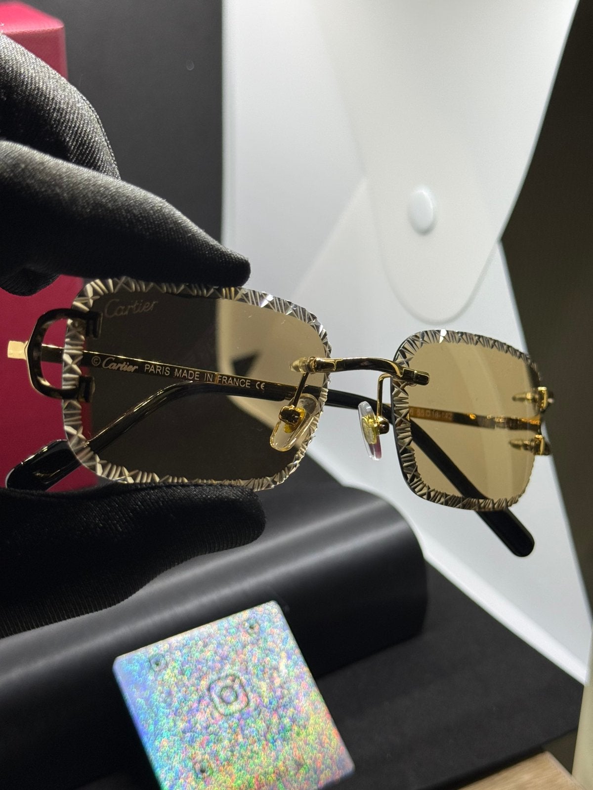 Cartier Diamond cut bril, Sieraden, Tassen en Uiterlijk, Zonnebrillen en Brillen | Heren, Zo goed als nieuw, Zonnebril, Overige merken