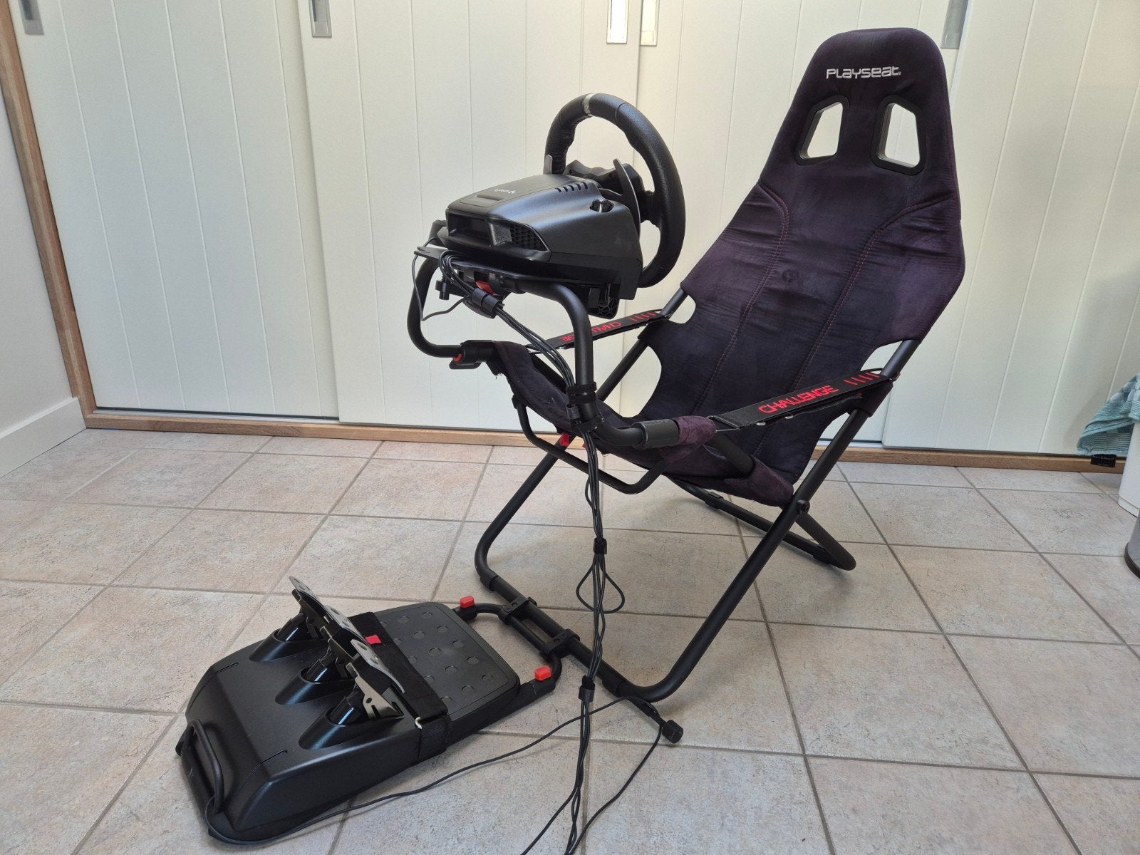 Logitech G920 racestuur met Playseat Challenge, Ophalen, Racestuur, Zo goed als nieuw, Force feedback