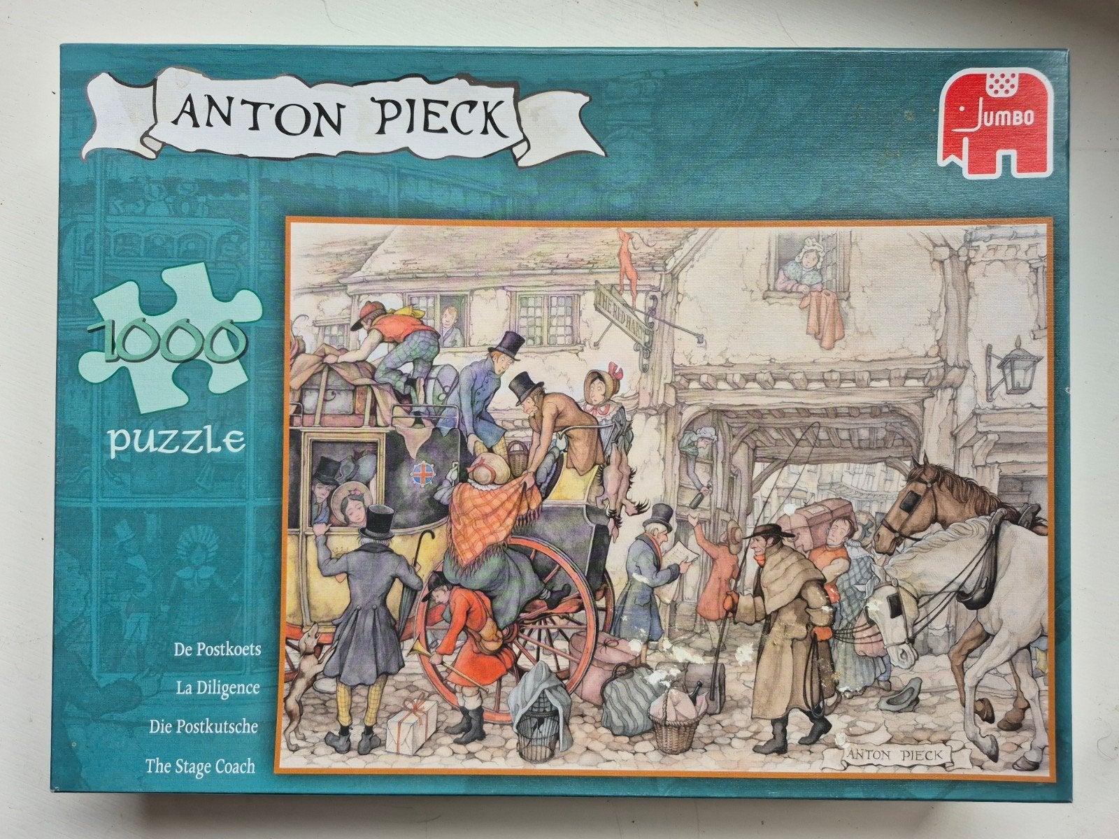 Jumbo puzzel. Anton Pieck. 1000 stukjes. Compleet, Ophalen, 500 t/m 1500 stukjes, Zo goed als nieuw
