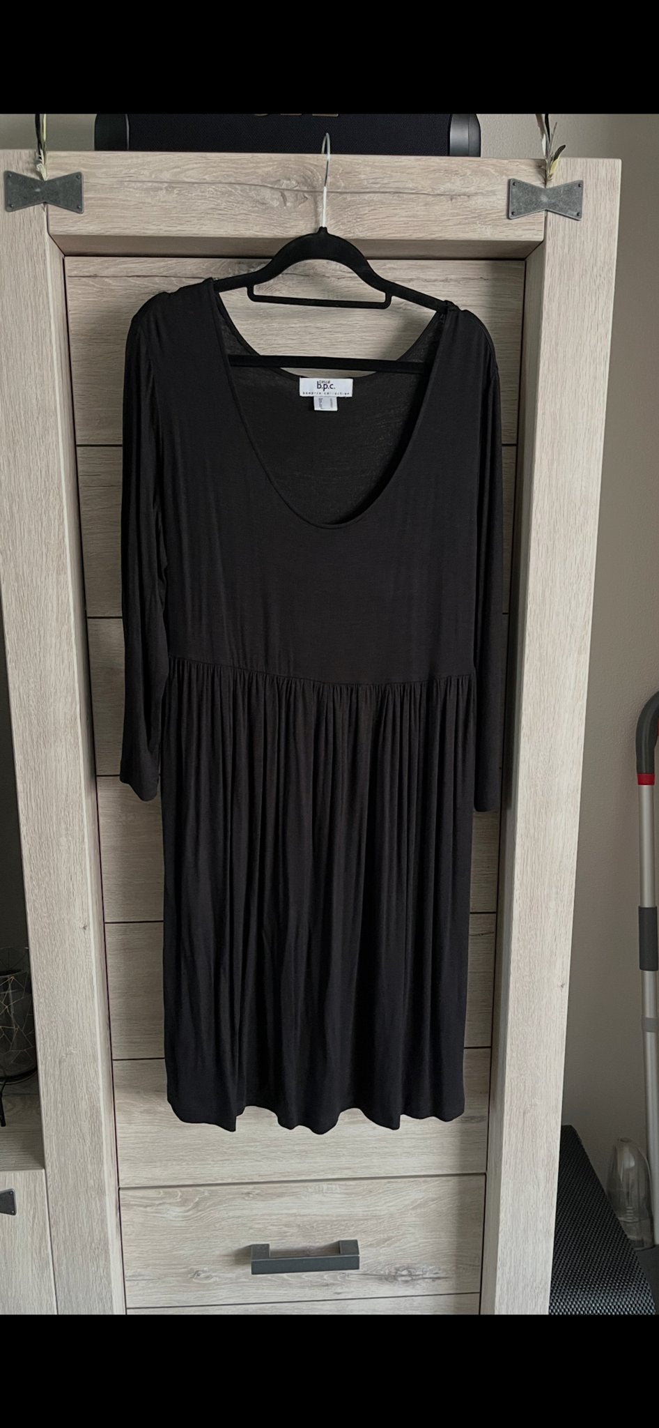 Zwarte Jurk BPC Collection Maat 42, Kleding | Dames, Jurken, Gedragen, Maat 42/44 (L), Zwart, Knielengte, Ophalen of Verzenden