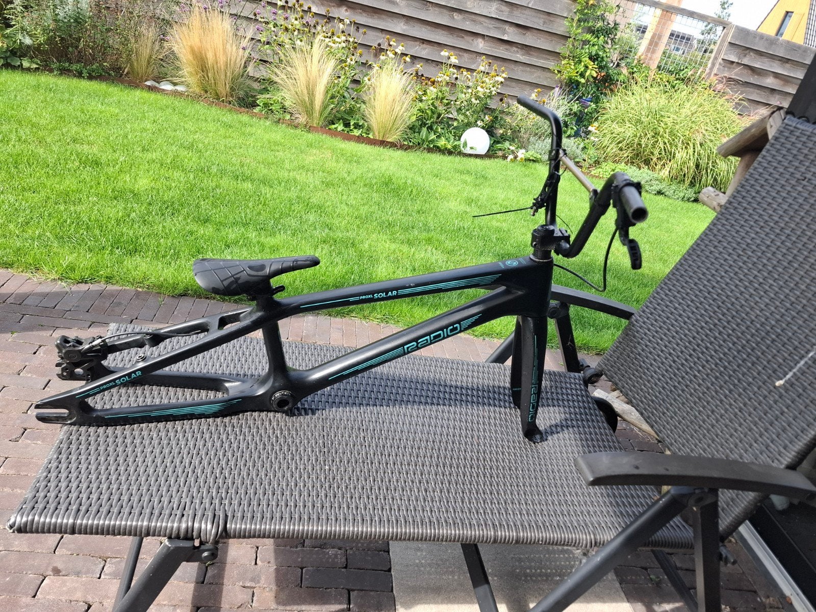 carbon bmx kader RADIO pro xl incl Renthal stuur, bb, rem v, Fietsen en Brommers, Ophalen of Verzenden, Zo goed als nieuw, Aluminium
