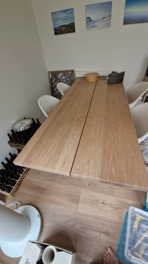 Bolia Frame  Massief Eiken houten tafel – Unieke kans!, Ophalen, Eikenhout, 200 cm of meer, 50 tot 100 cm