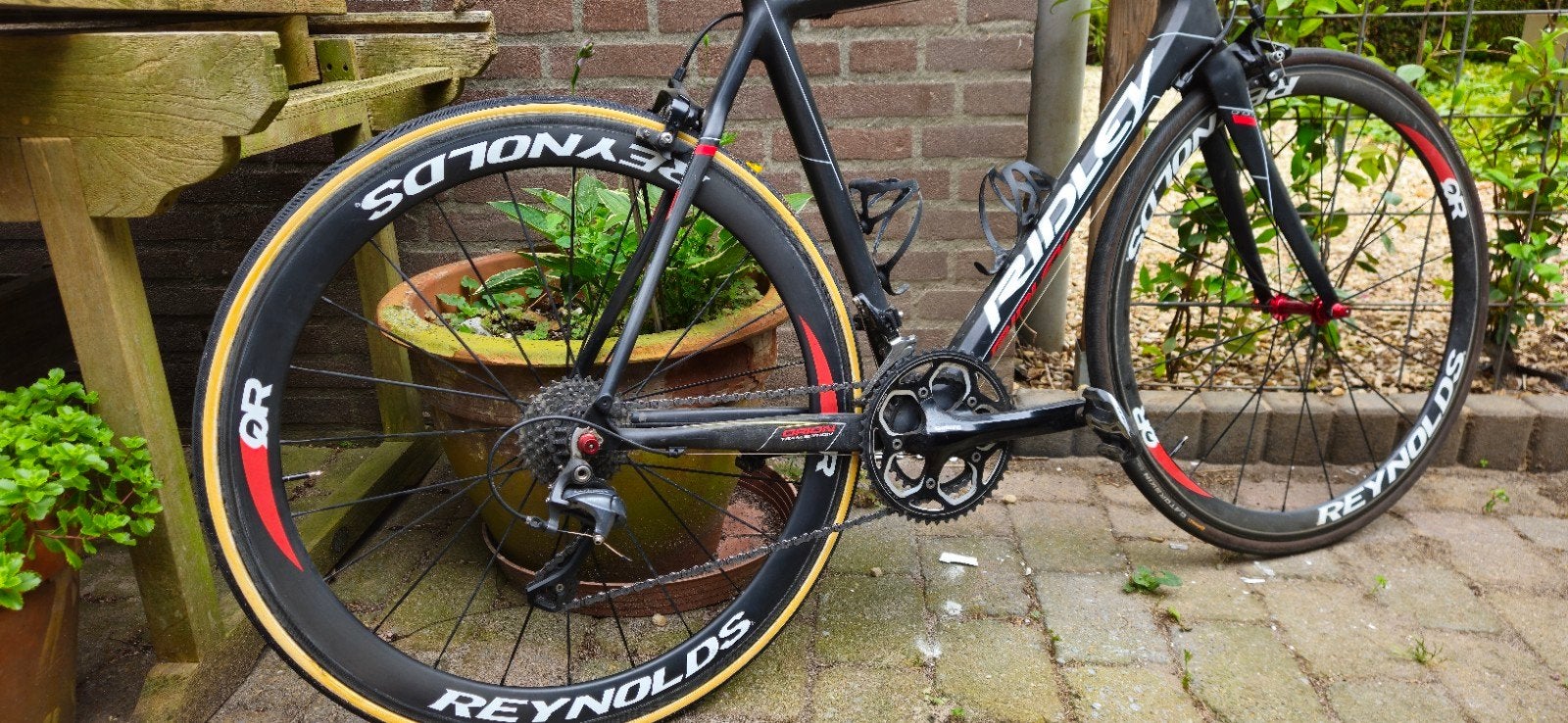 Reynolds Carbon Wielset met Tubes, Wiel, Ophalen of Verzenden, Racefiets, Carbon