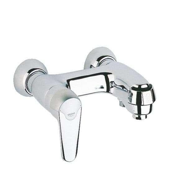 Grohe Eurowing Badmengkraan + evt rozet S-koppeling, Ophalen of Verzenden, Gebruikt, Chroom, Bad