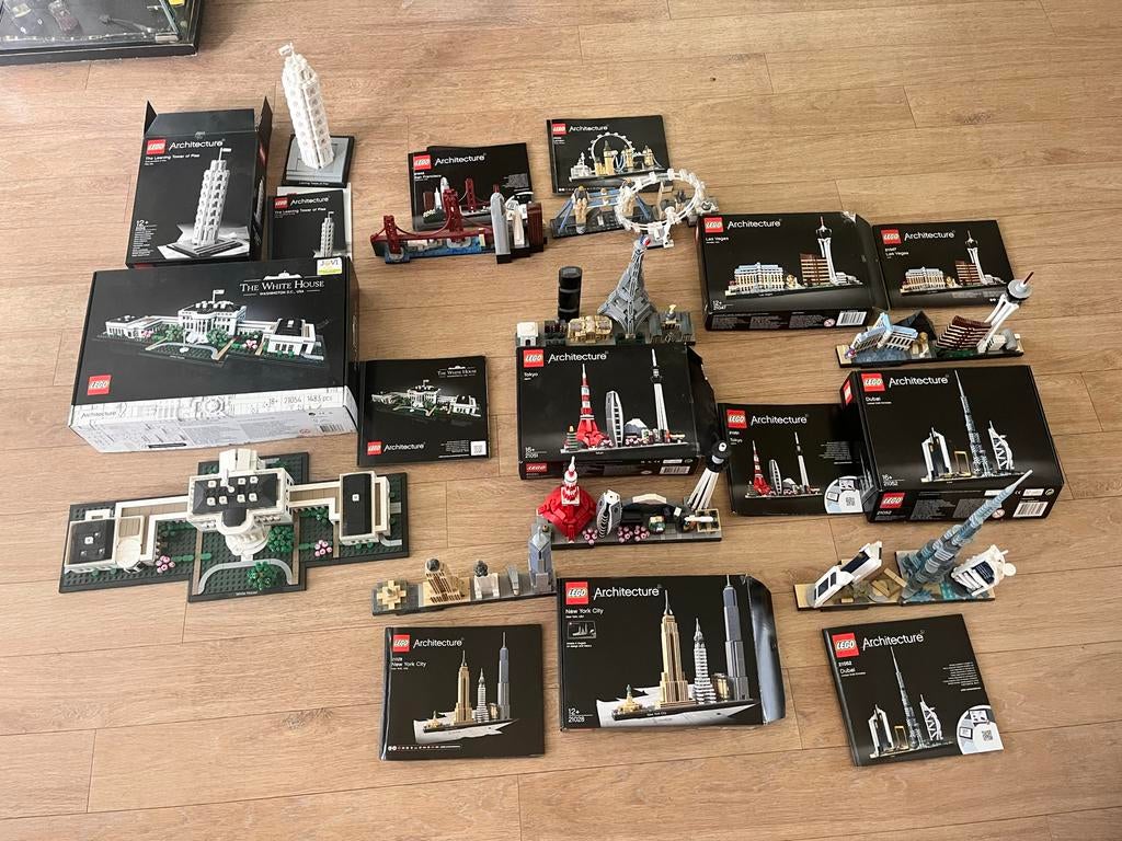 9 LEGO Architecture sets - Compleet, behalve Parijs, Ophalen of Verzenden, Zo goed als nieuw