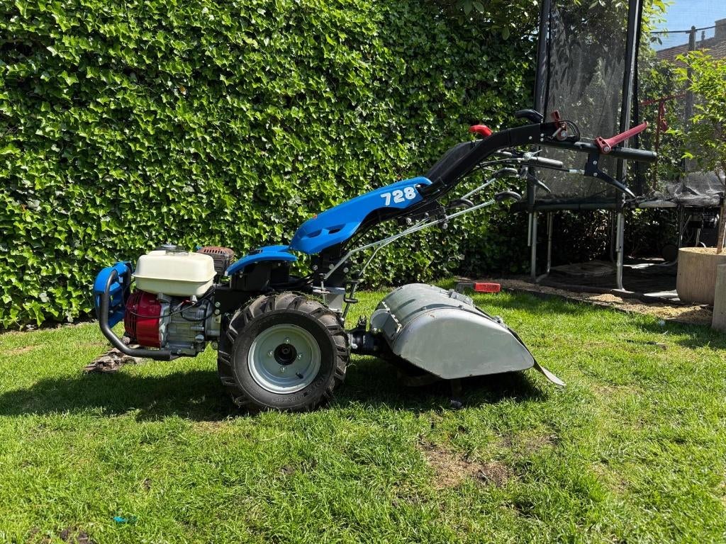 BCS tuintractor met frees en maaibalk (type 728, Honda GX)