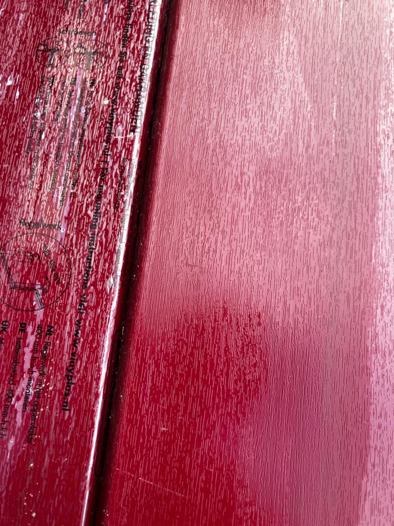 Bordeaux rode rabatdelen - VinyPlus gevelbekleding, Ophalen, Minder dan 25 mm, Zo goed als nieuw, Plank