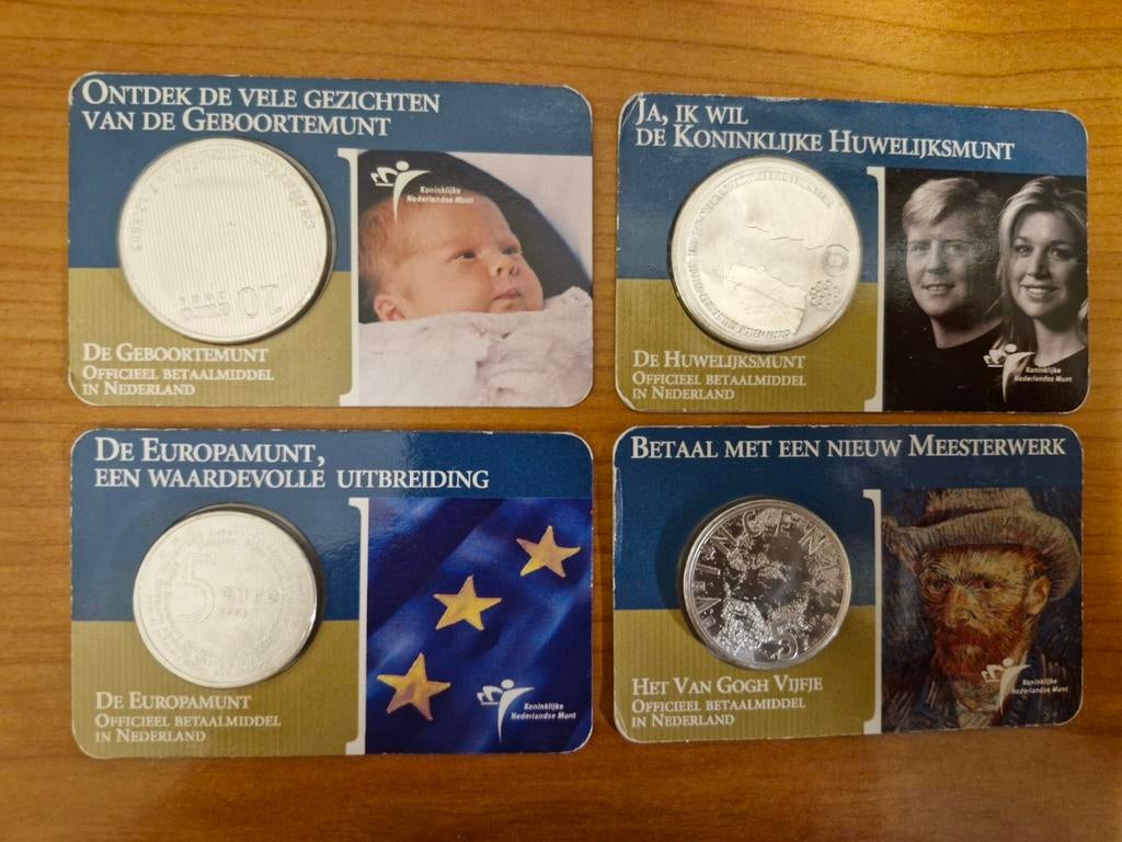 NET BOD GEVRAAGD OP DE 1e VIER NEDERLANDSE COINCARDS, Postzegels en Munten, Munten | Europa | Euromunten, Ophalen of Verzenden
