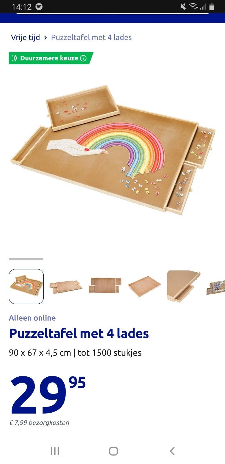 Puzzeltafel, Ophalen, 500 t/m 1500 stukjes, Nieuw