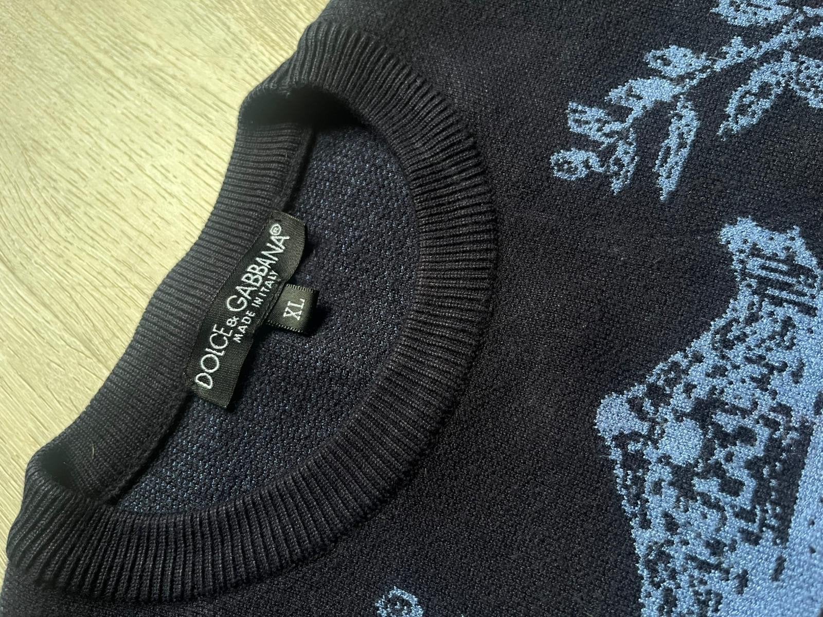 Dolce & Gabbana Trui met Bijenprint - Maat XL, Kleding | Heren, Truien en Vesten, Ophalen of Verzenden, Zo goed als nieuw, Maat 56/58 (XL)