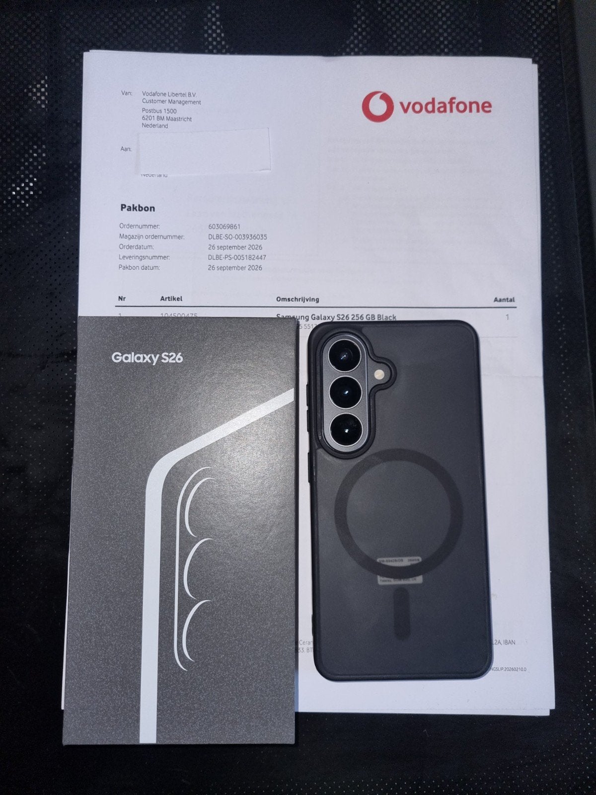 Samsung Galaxy S26 256 GB Zwart Nieuw Met Pakbon + Garantie, Telecommunicatie, Ophalen, Overige modellen, Zwart, Touchscreen