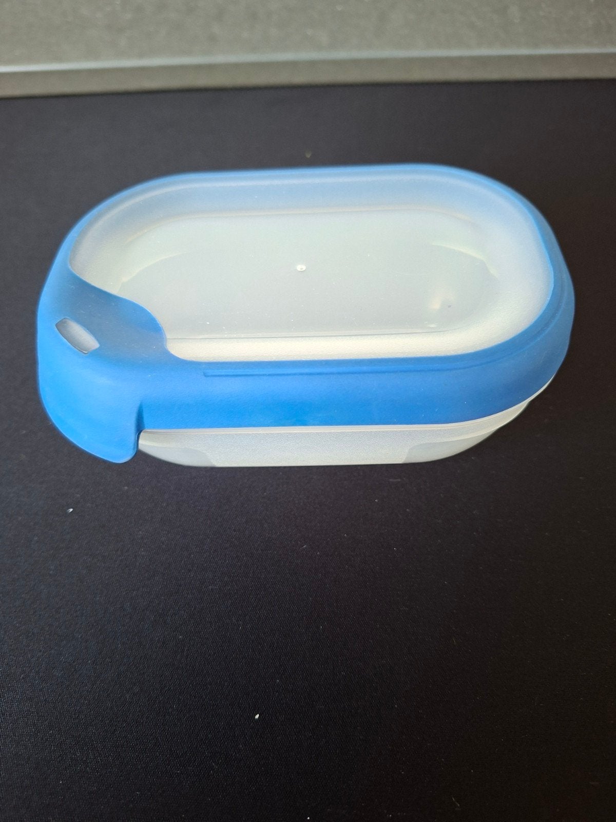 Curver bewaardoos 0.5L met blauw deksel, Blauw, Kunststof, Ophalen of Verzenden, Zo goed als nieuw