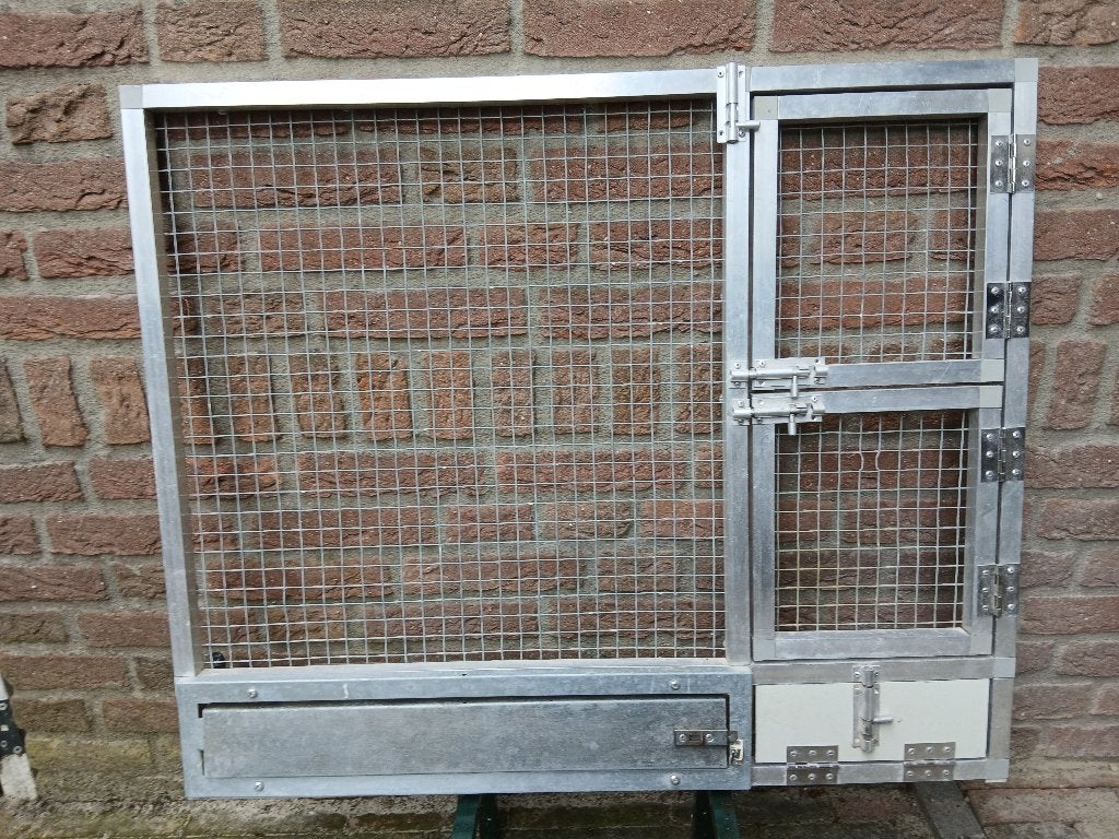 Aluminium Front en Bodemrooster voor zelfbouwkooien, Ophalen, Zo goed als nieuw, Aluminium, Vogelkooi
