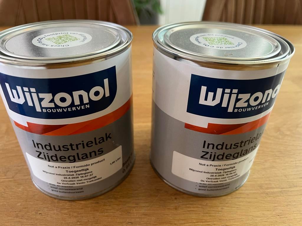 Wijzonol Industrielak Zijdeglans Crème 2 Liter, Beige, Nieuw, Ophalen of Verzenden, Lak