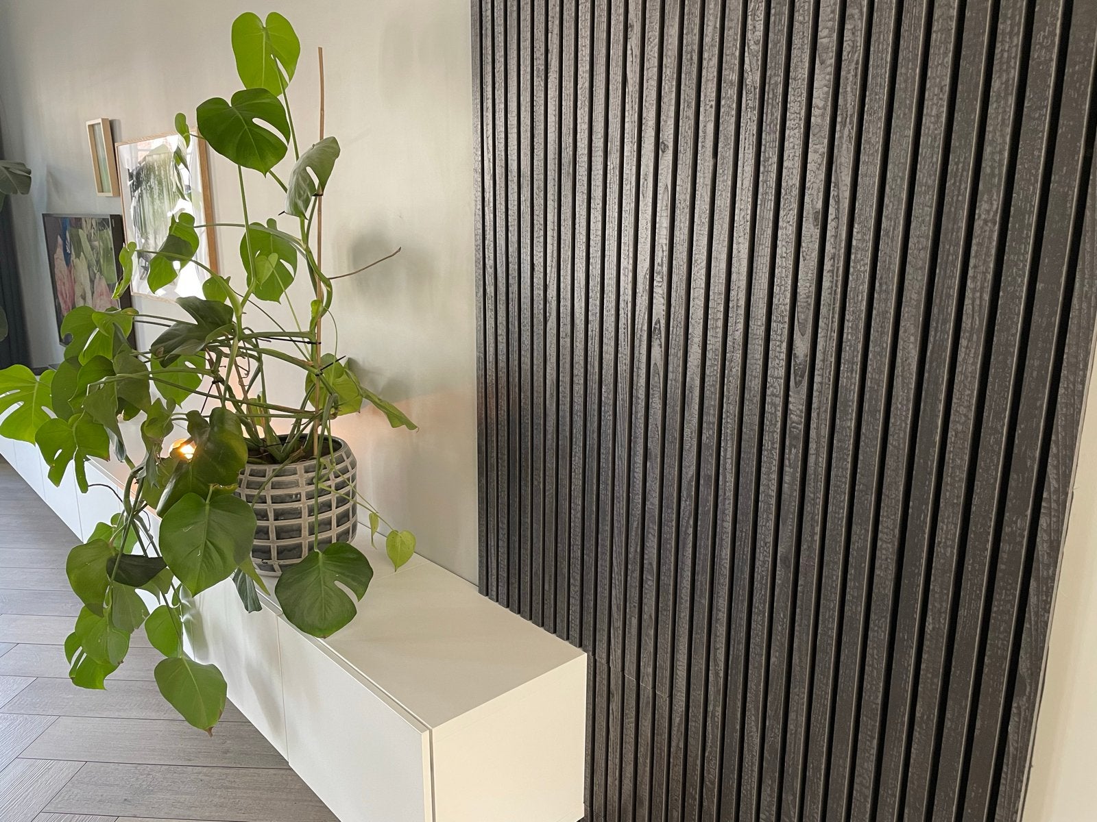 WoodUpp wandpanelen - Antraciet, Ophalen, Gebruikt, Hout, Wandbord of Wandpaneel