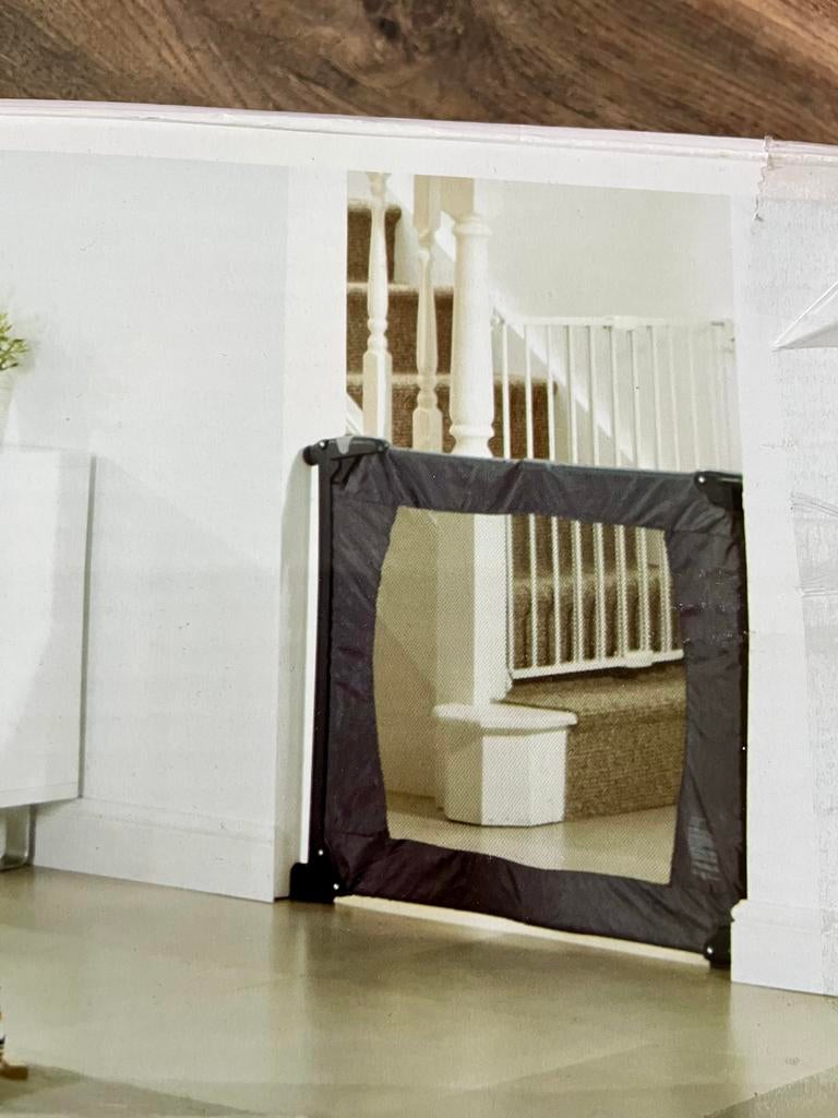 Traphekje opvouwbaar (Lindam Flexiguard), Ophalen, Zo goed als nieuw, Overige materialen, Oprolhekje